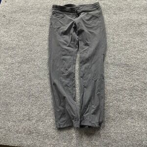 Athleta Pants Womens Size M Gray Straight Leg Stretch Athletic Yoga Zip Pockets